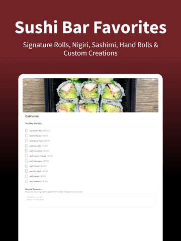 Azuma Sushi Bistro iPad screenshot