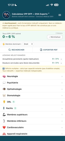 Taux IPP DFP – DVA Experts screenshot