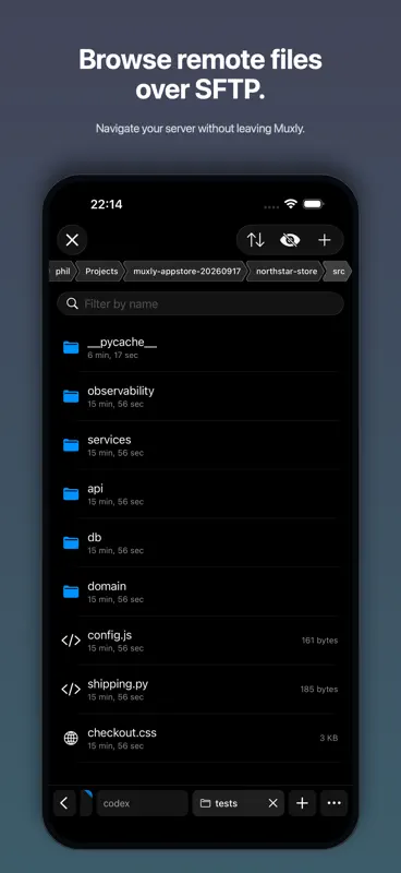 Muxly: Native tmux & SSH screenshot 5 of 6