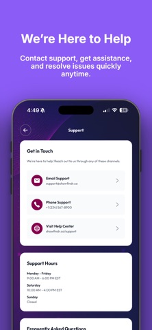 Showfindr screenshot