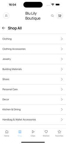 Blu Lily Boutique iPhone screenshot