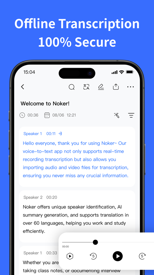 #4. Noker Transcribe Voice to Text (macOS) 由: Happy Bees Limited