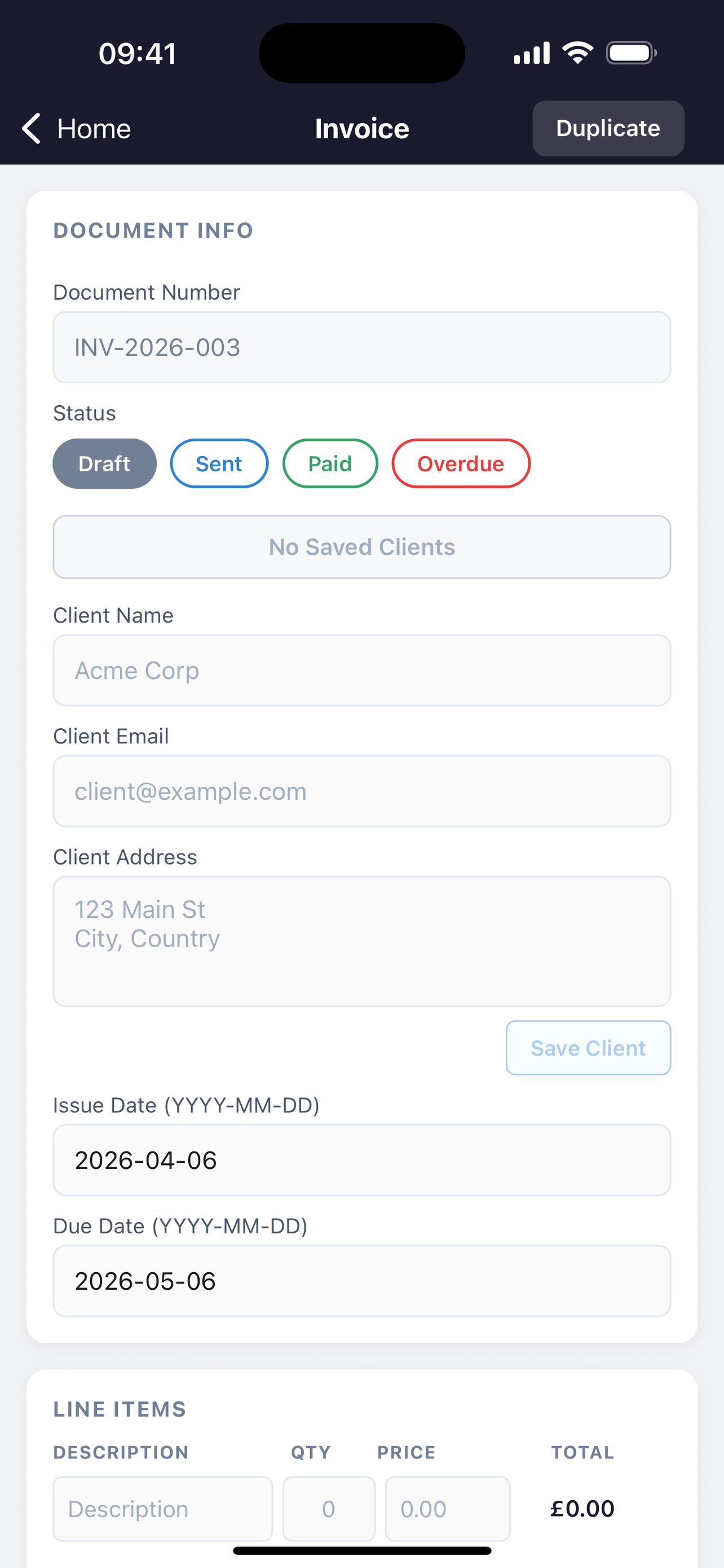 Invoicely - Simple Invoices