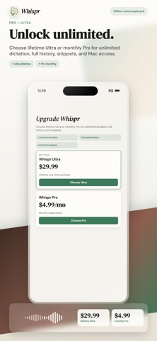 Whispr: Voice Keyboard & Text screenshot