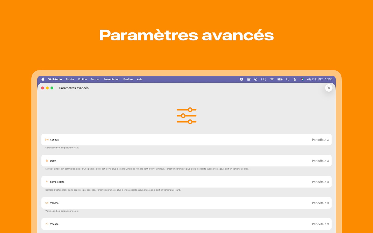 Capture de l’application 2