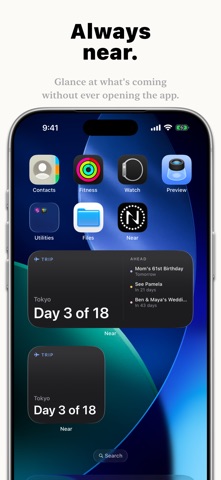 Near — Countdown & Moments iPhone screenshot