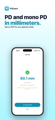 PDExact: PD Measure iPhone screenshot