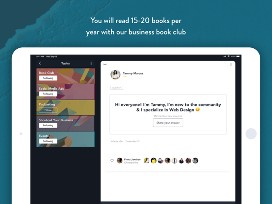 The Morning Meetup iPad screenshot 2 - Social Networking app