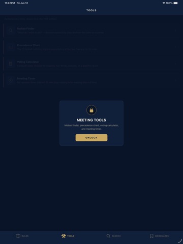 Robert's Rules of Order iPad screenshot