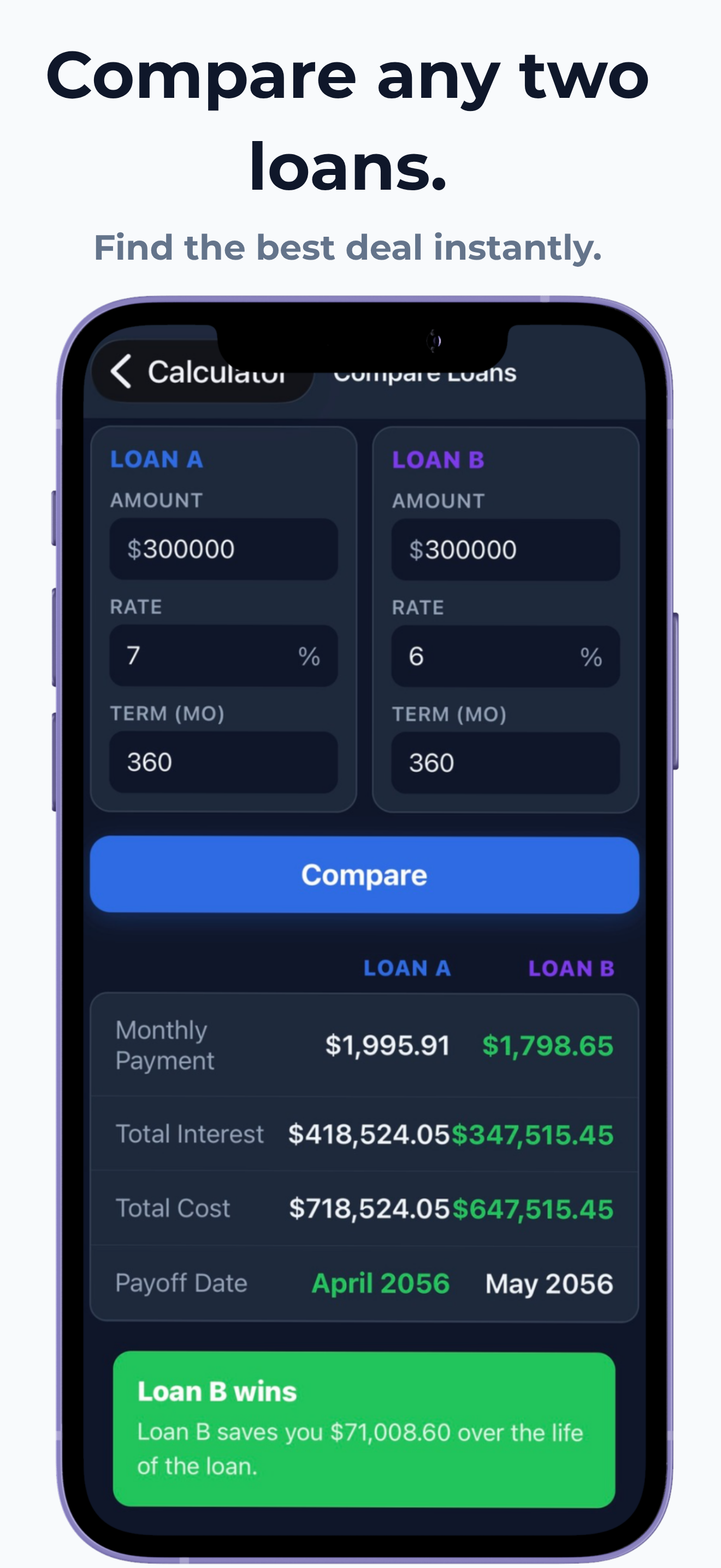 ClearPayoff: Loan Calculator screenshot 4