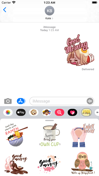 Great Good Morning Stickers Screenshot