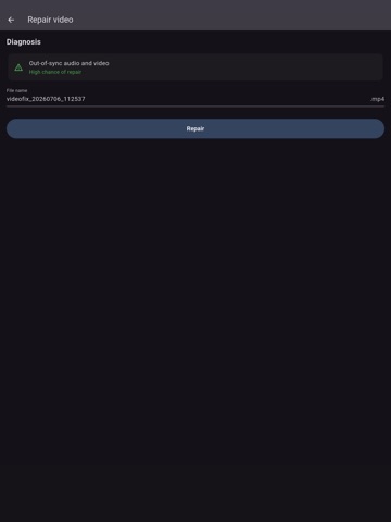 Video Fix: Repair & Recover iPad screenshot