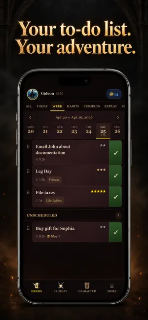 Deedsworn: RPG Task Manager screenshot 2