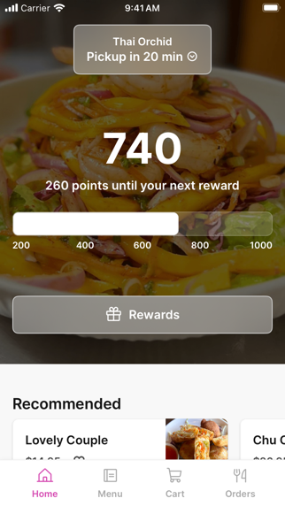 Thai Orchid To Go iPhone screenshot 1 - Food & Drink app