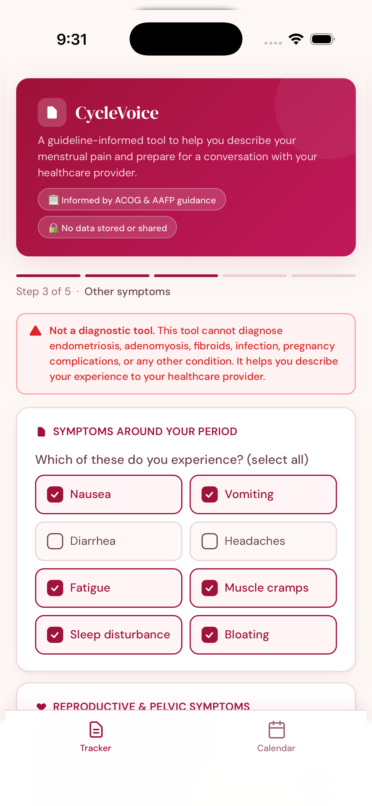 CycleVoice:Period Pain Tracker screenshot 4