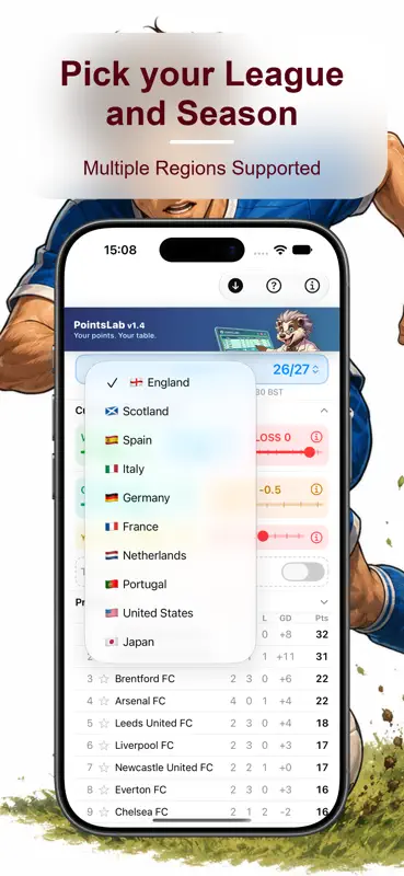 PointsLab: Custom Standings screenshot 1 of 6