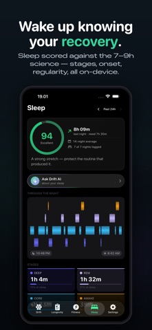 Drift: Longevity Health Coach iPhone screenshot