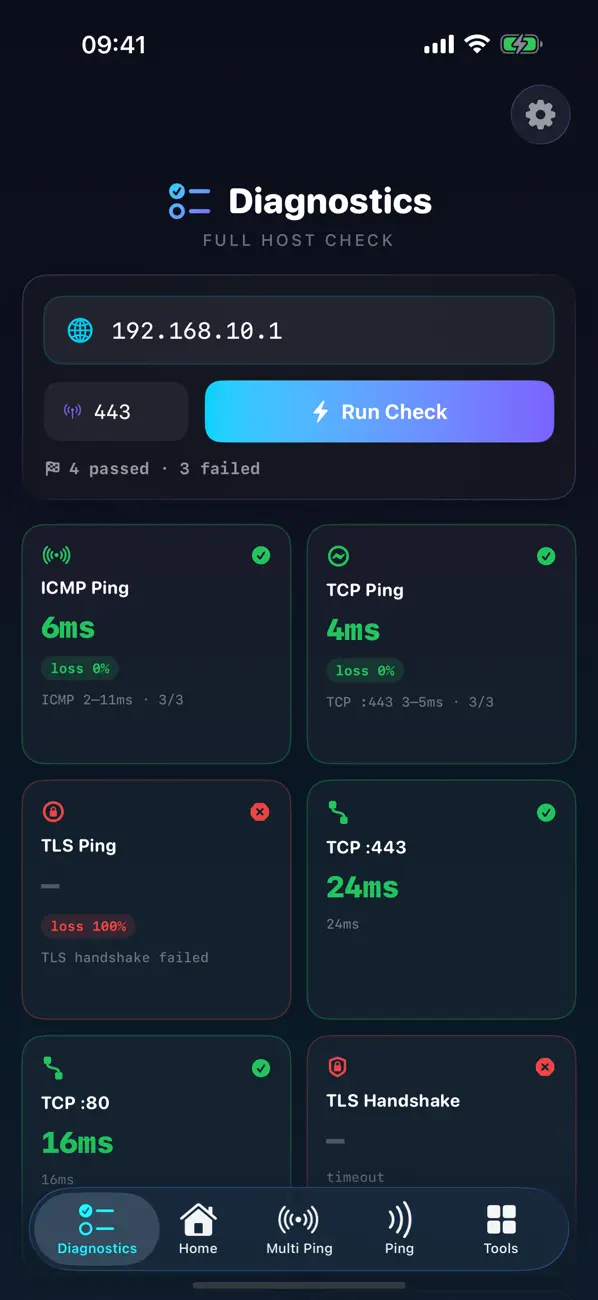Screenshot #1 pour Ping Tools: Network Utility