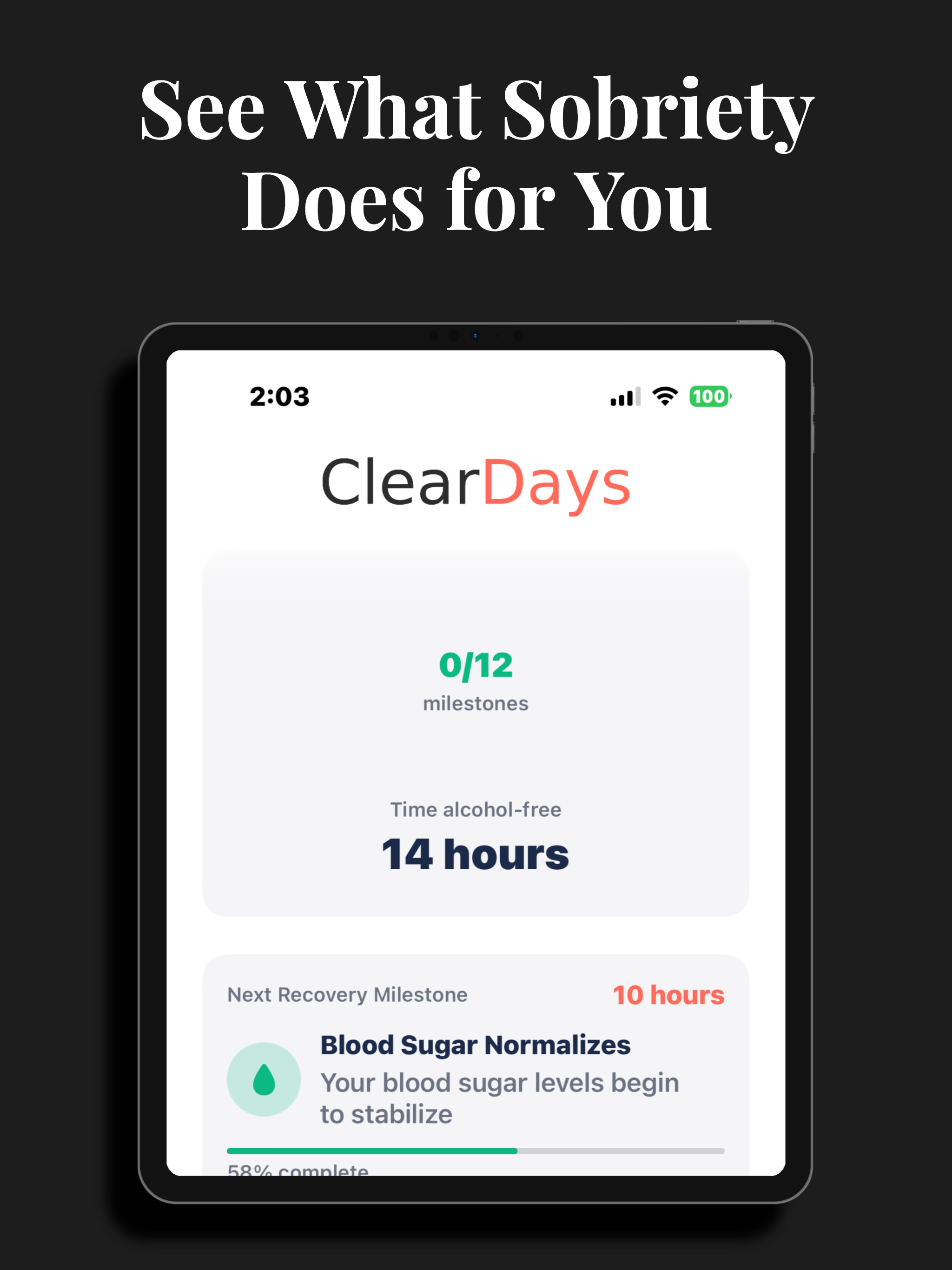 Clear Days : Sobriety Tracker screenshot 10