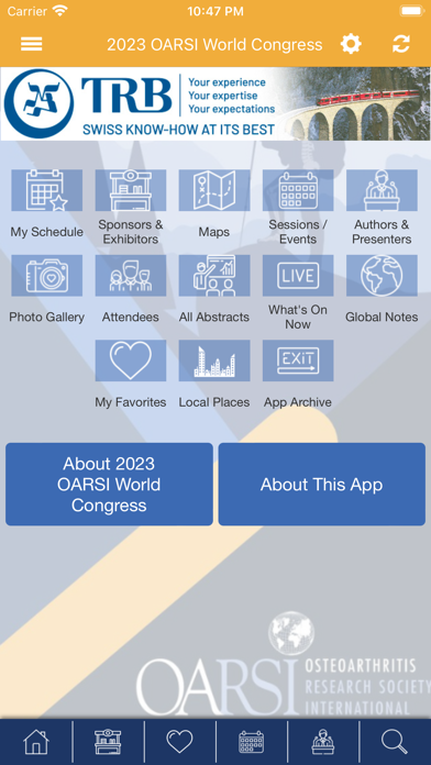 OARSI World Congress Screenshot