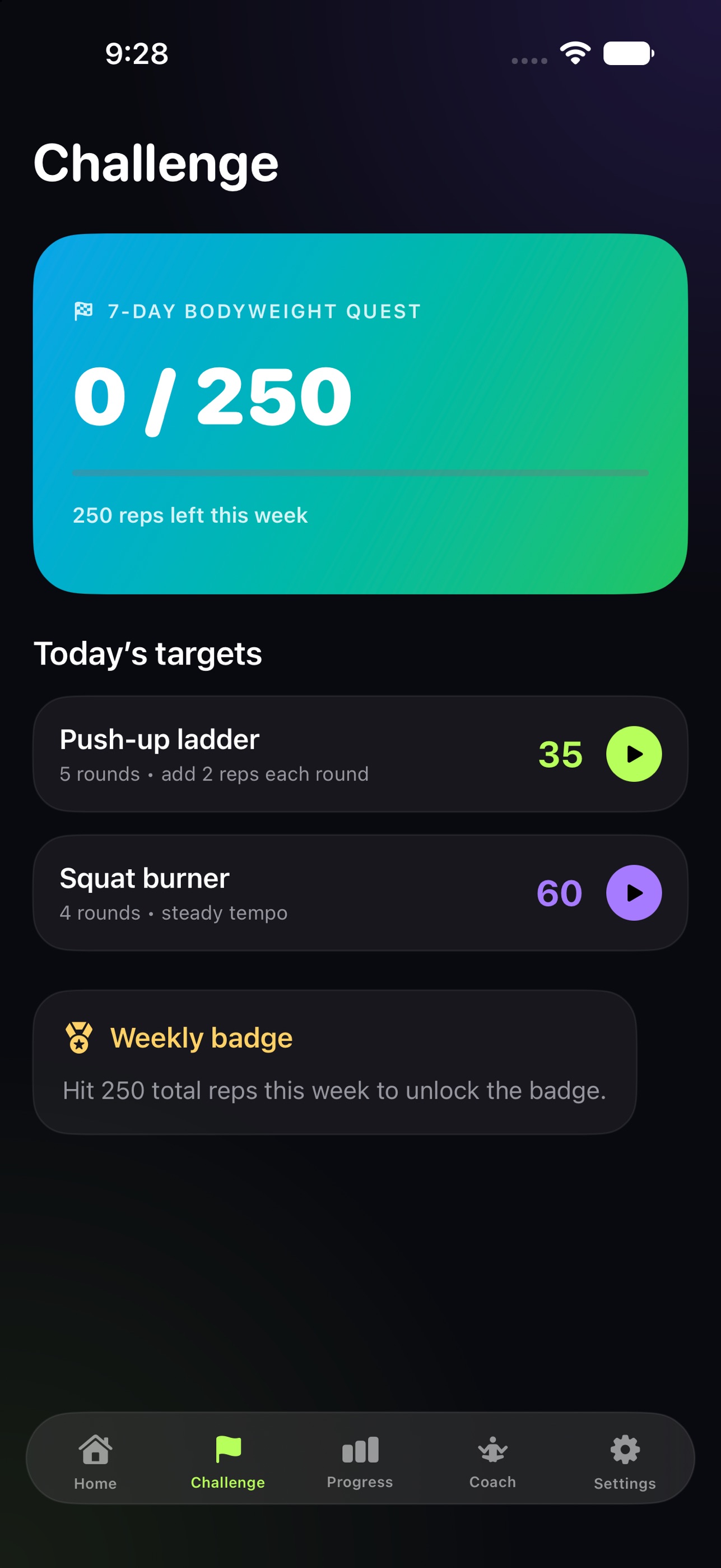 Screenshot 2 of Pushups-Tracker