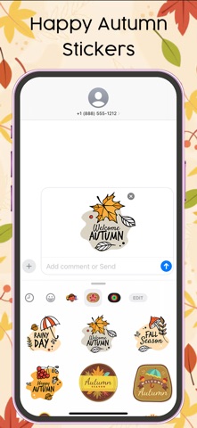 Happy Autumn Stickers iPhone screenshot