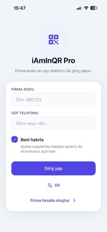 IamInQrPro screenshot