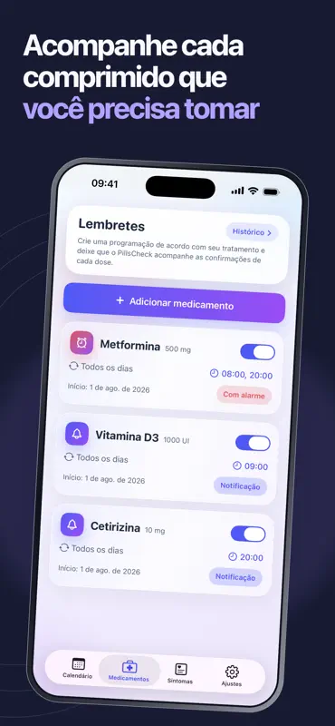 Lembrete Remédios: PillsCheck screenshot 2 of 6