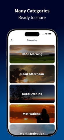 Good Morning Afternoon Night iPhone screenshot