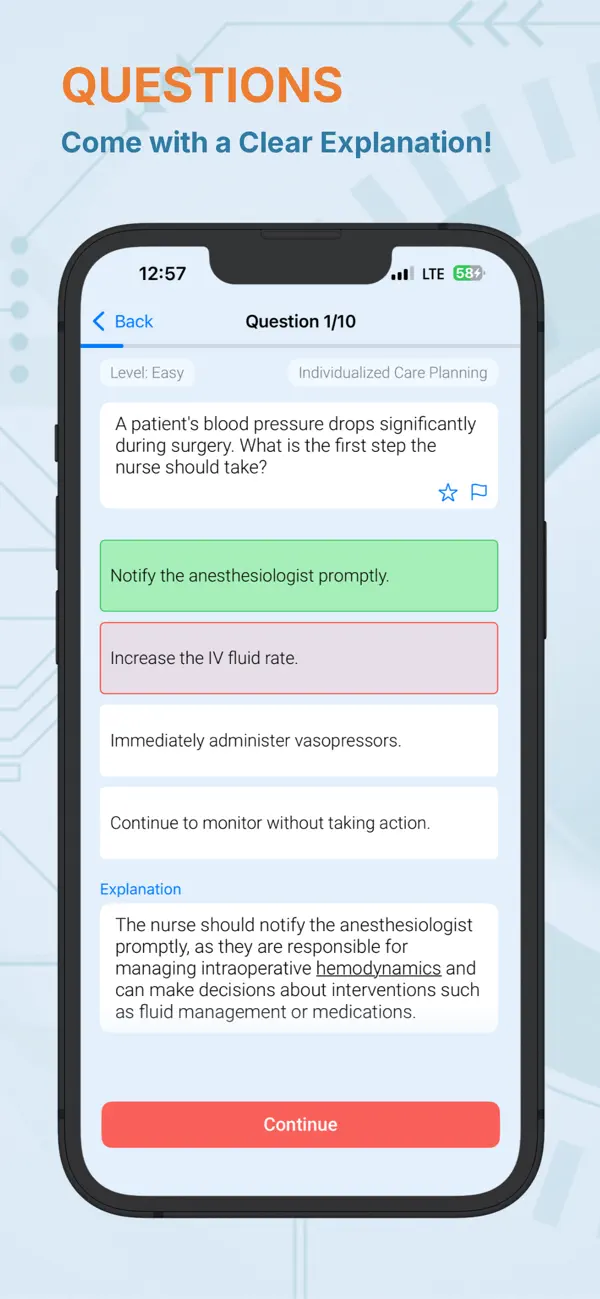 Screenshot #3 pour CNOR Exam Test