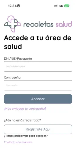 Captura de pantalla de Recoletas Salud en iPhone 2