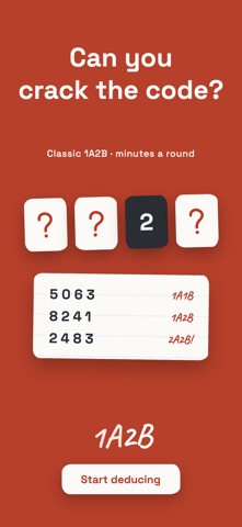 1A2B — Bulls & Cows Screenshot 1 of 6