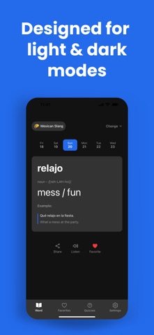 Learn Spanish Word Daily: Lael iPhone screenshot