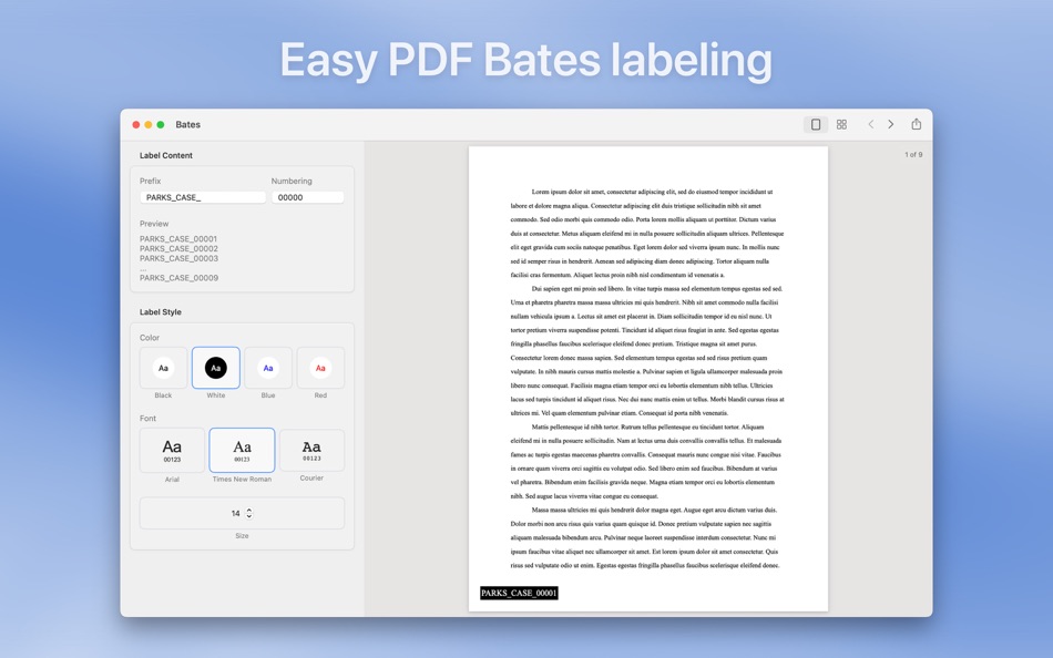 Bates – PDF Labeler - 1.0 - (macOS)