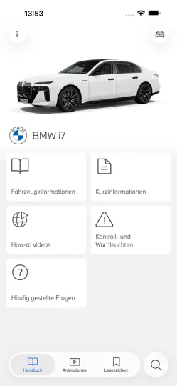 Screenshot von BMW Driver's Guide auf dem iPhone 1