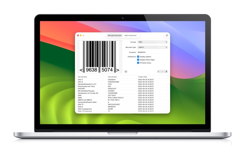 Barcode Generator · CreateCode app screenshot
