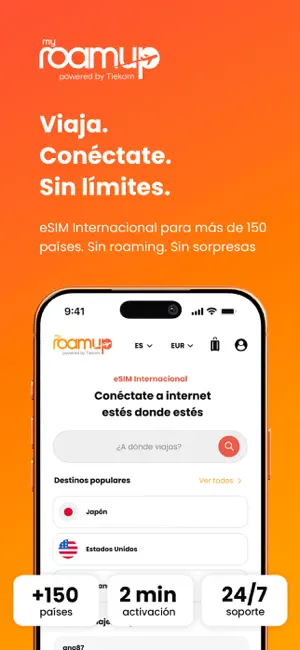 MyRoamUp: Internet eSIM viajes screenshot 1