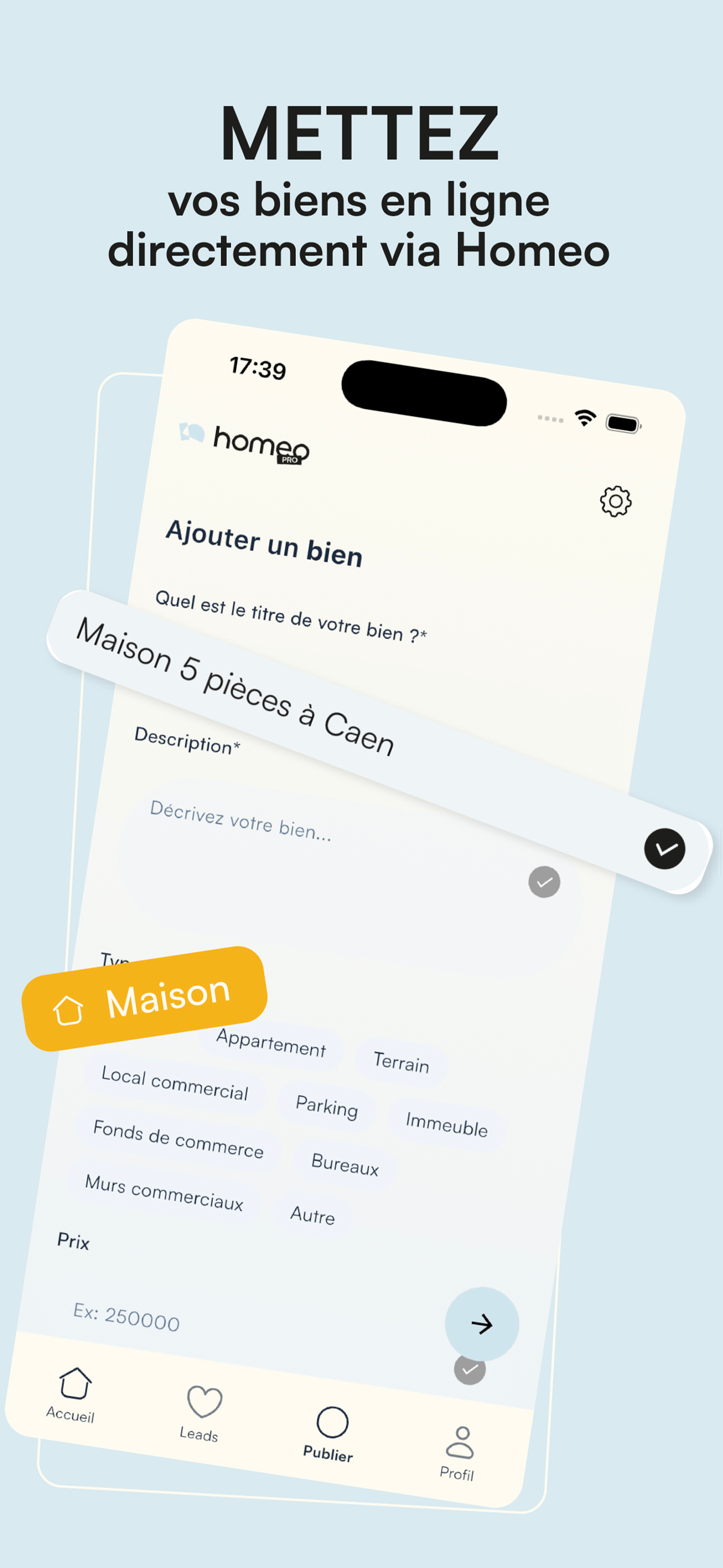 Homeo Pro: Acquéreurs Immo