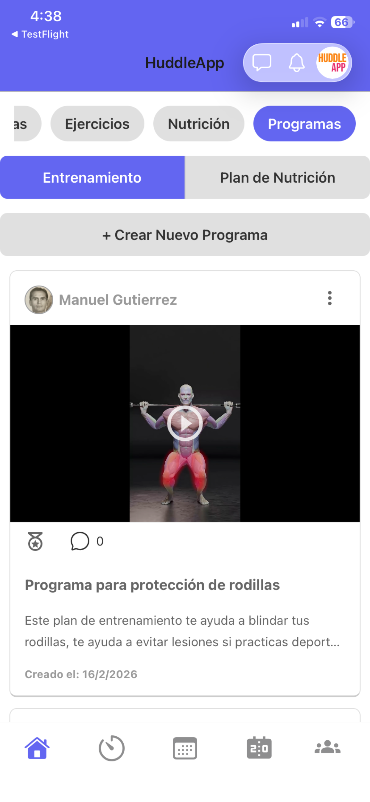 HuddleApp: Deporte y Nutrición screenshot 8
