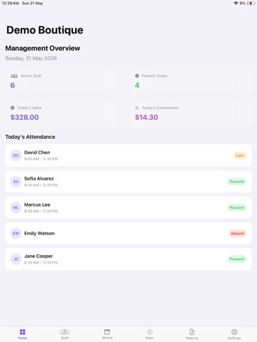 StaffSheet iPad screenshot