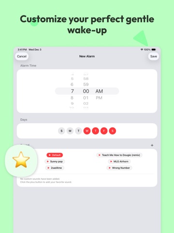 Luna Alarm iPad screenshot