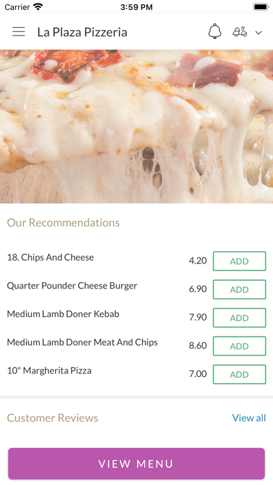 La Plaza Pizzeria. Screenshot