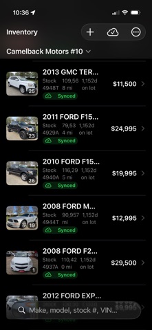 MotorLot app screenshot