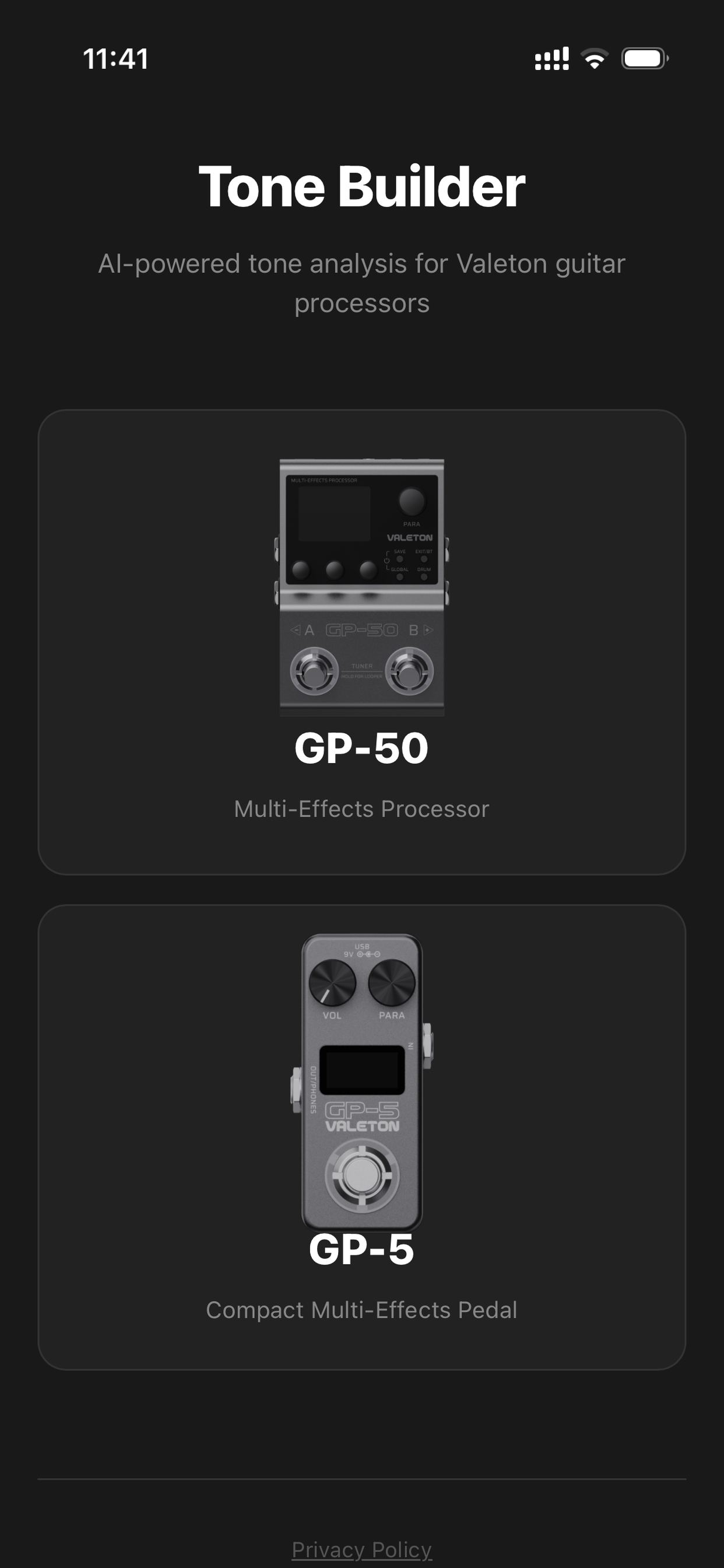 GP Tone Builder