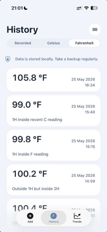 QuickTempLog screenshot