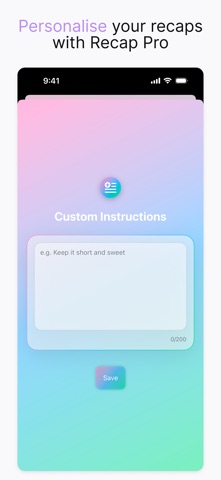 Recap: Reminders Summaries screenshot