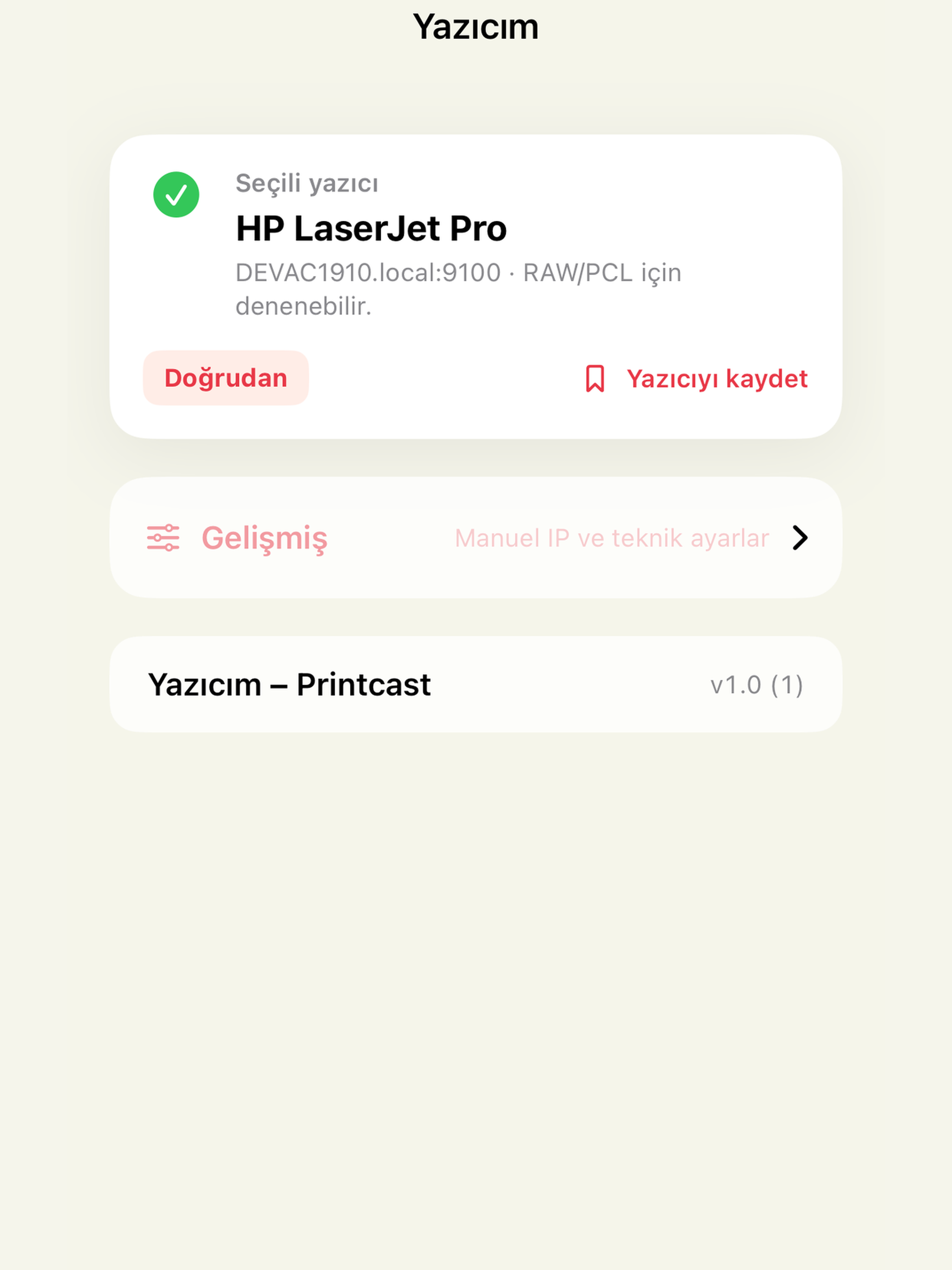 Yazıcım – Printcast screenshot 8