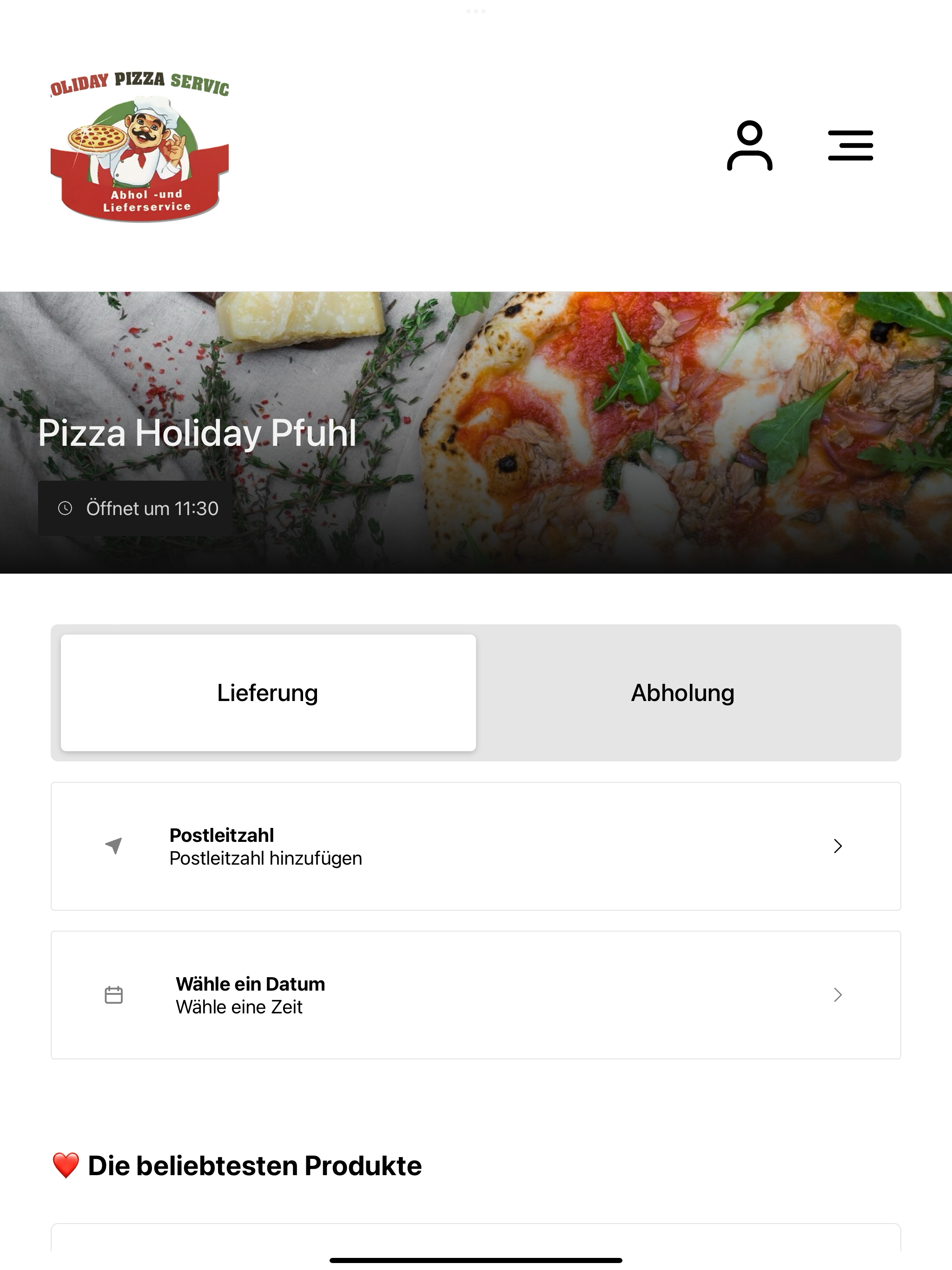 Pizza Holiday Pfuhl screenshot 5