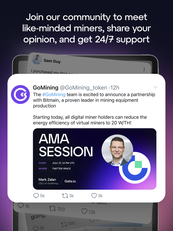 GoMining - Mining App iPad screenshot 7 - Finance app