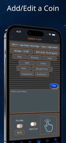 Saint Gaudens Double Eagle iPhone screenshot